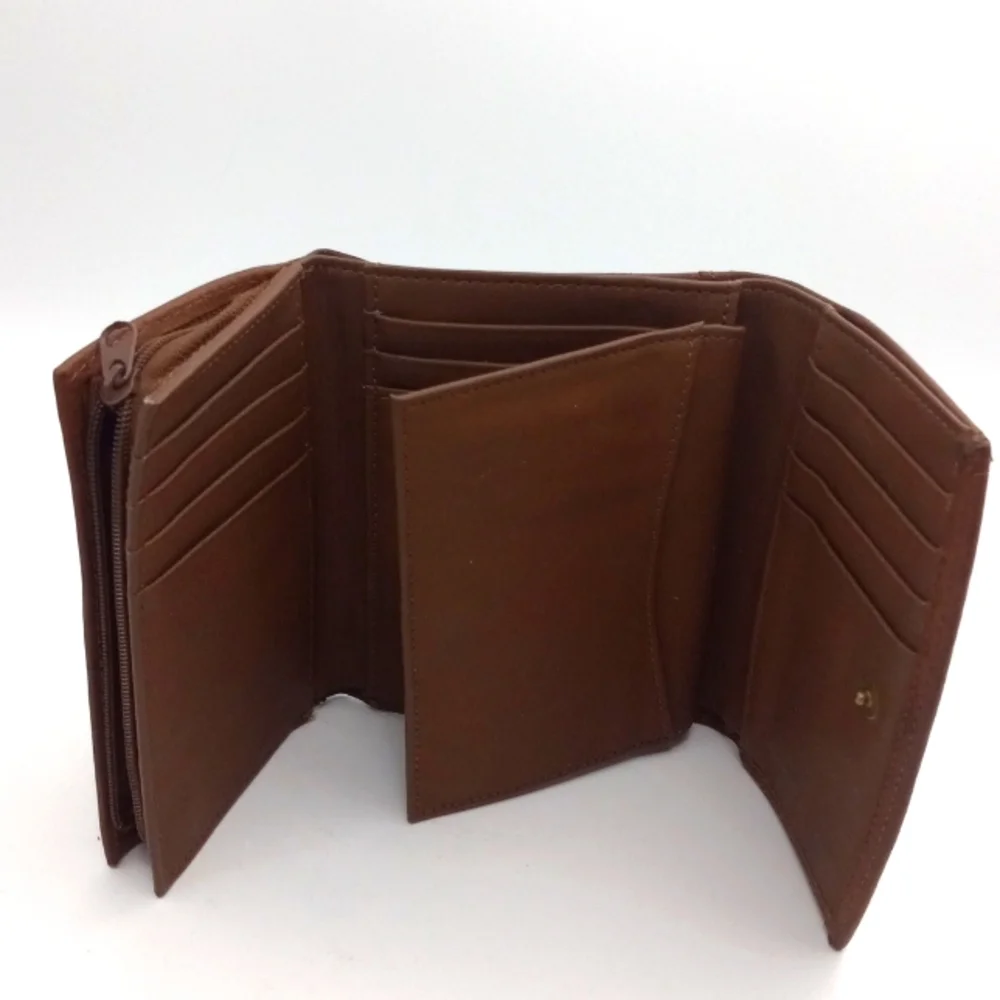 ROLFS VINTAGE GENUINE LEATHER CARD COIN TRIPOD WALLET